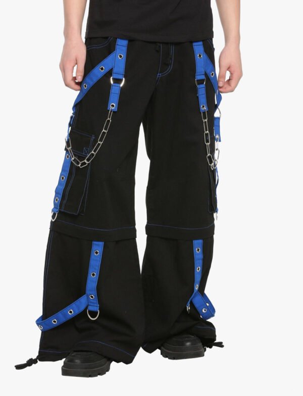 Black and Blue Bondage Chain Trouser