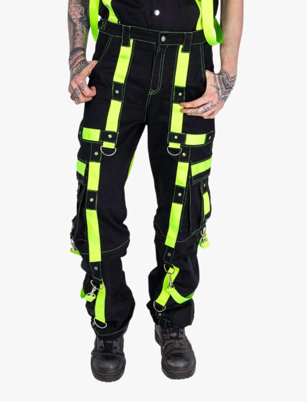 Black and Green Bondage Pant