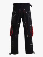 Black and Red Mens Gothic Pant