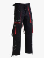 Black and Red Mens Gothic Pant