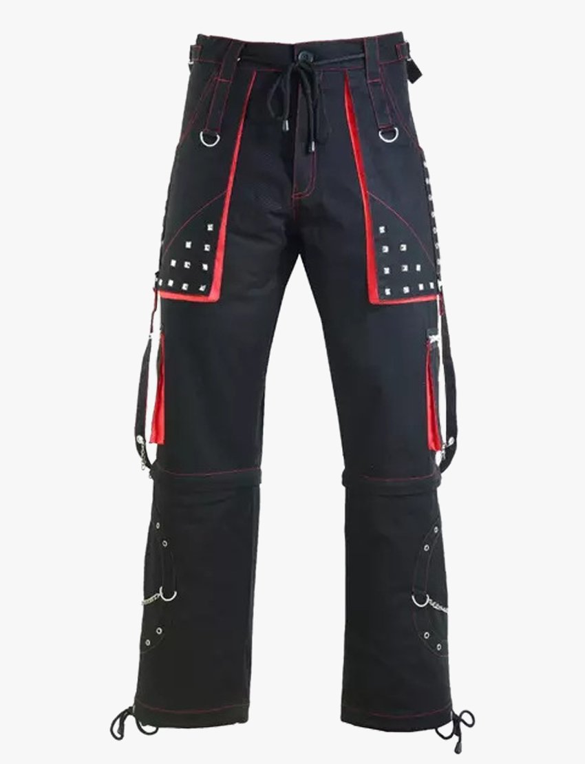 Black And Red Mens Gothic Pant