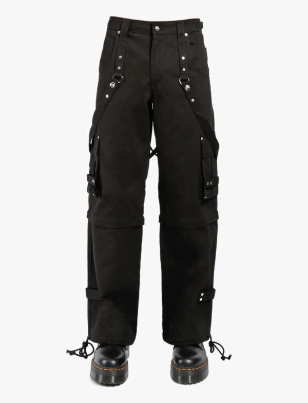 Black Zip Off Gothic Pant