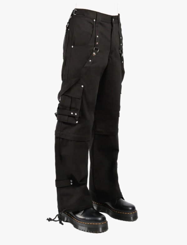 Black Zip Off Gothic Pant