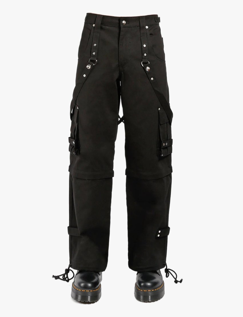 Black Zip Off Gothic Pant