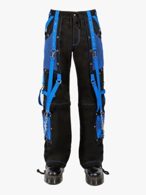 Men Gothic Blue Bondage Pant