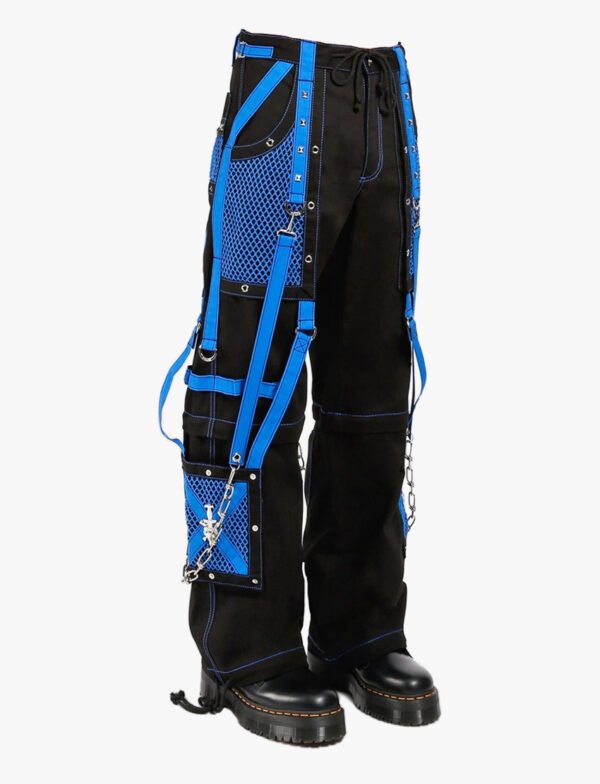 Men Gothic Blue Bondage Pant