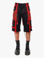 Men Gothic Red Bondage Pant
