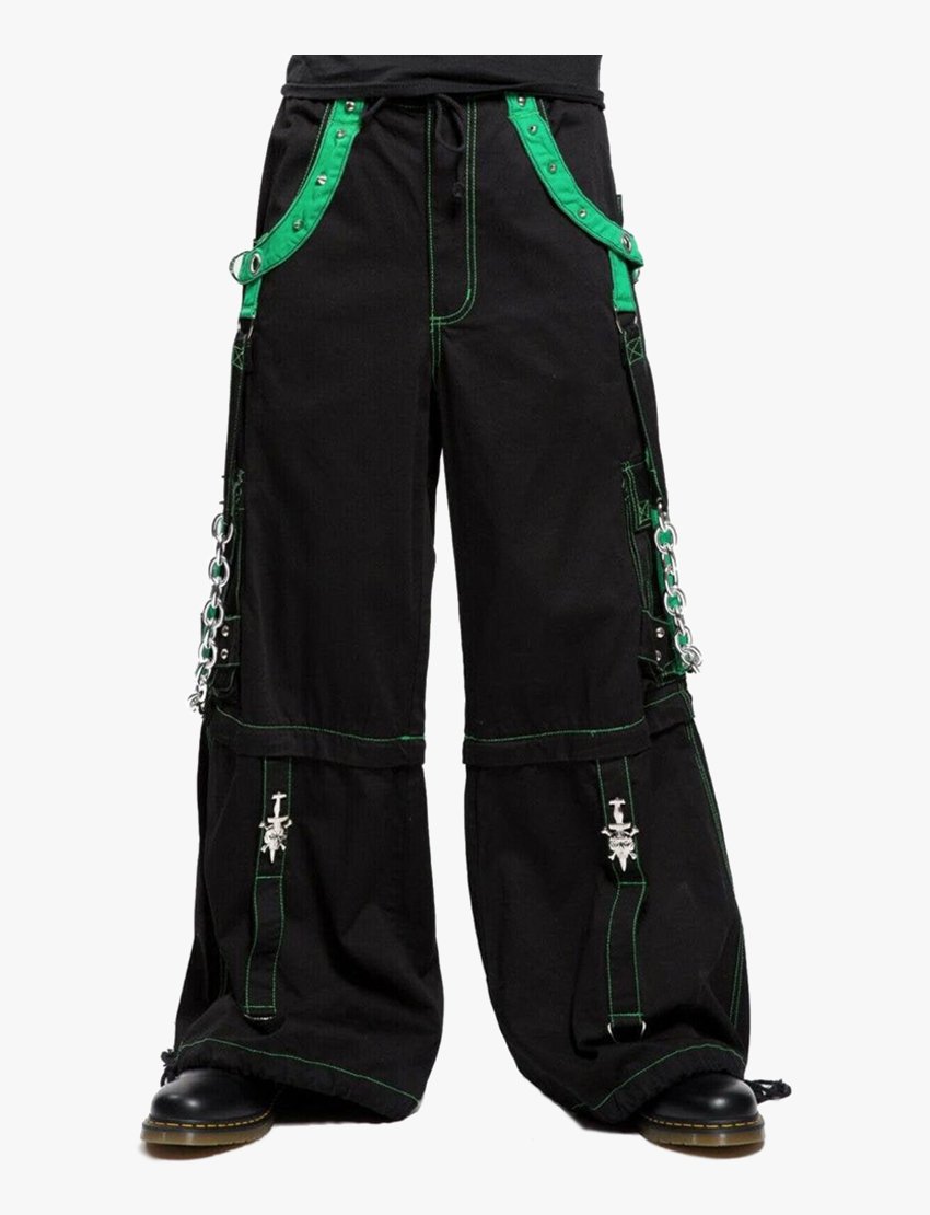 Mens Green Bondage Rave Trouser