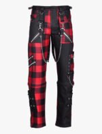 Red and Black Checked Gothic Pant