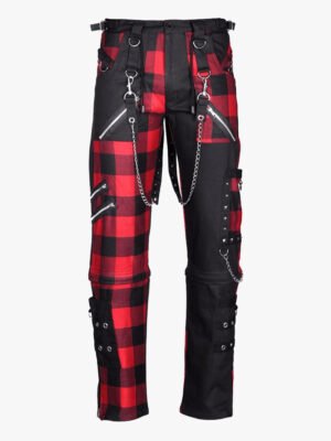 Red and Black Checked Gothic Pant