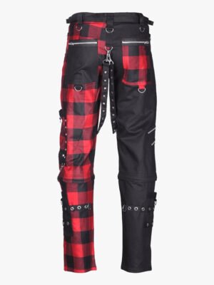 Red And Black Checked Gothic Pant Back