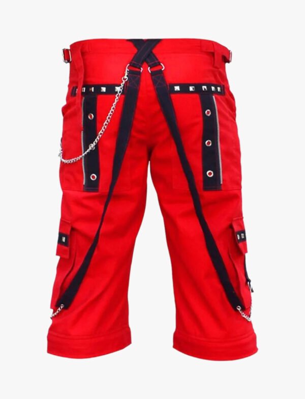 Red Gothic Bondage Shorts