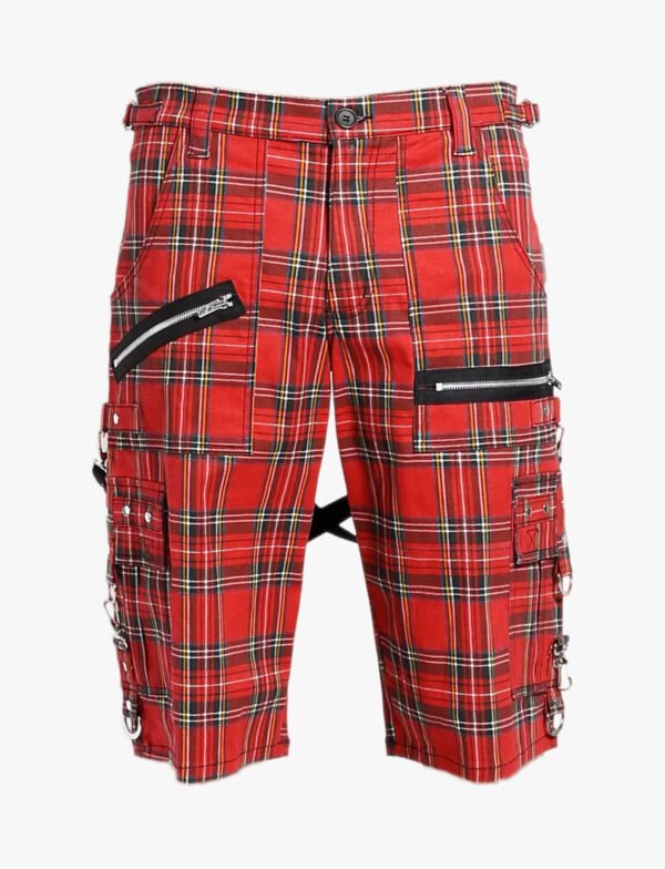 Red Plaid Punk Shorts