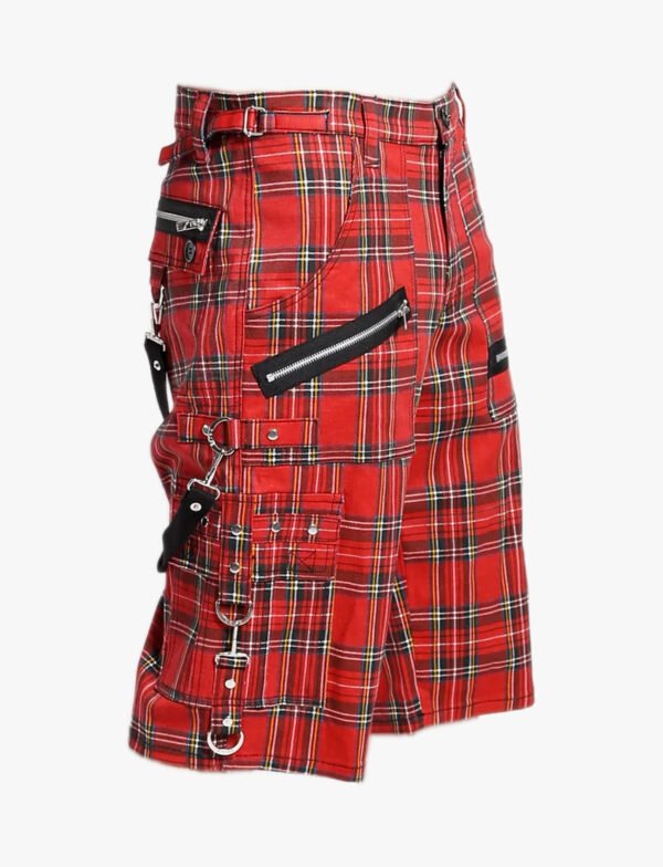 Red Plaid Punk Shorts