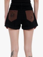 Black And Brown Girls Punk Shorts