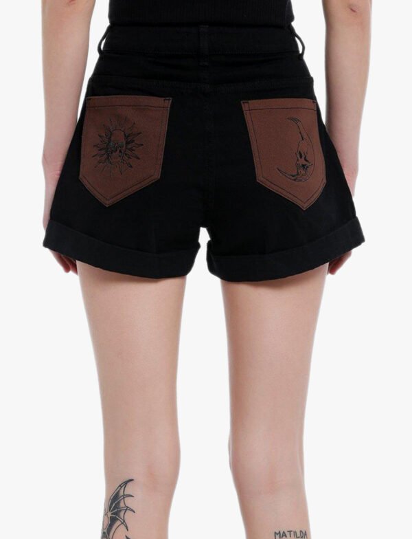 Black And Brown Girls Punk Shorts