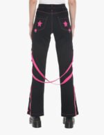 Girls Pink Stars Bondage Gothic Pant
