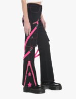 Girls Pink Stars Bondage Gothic Pant
