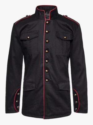 Black Gothic Military Jacket