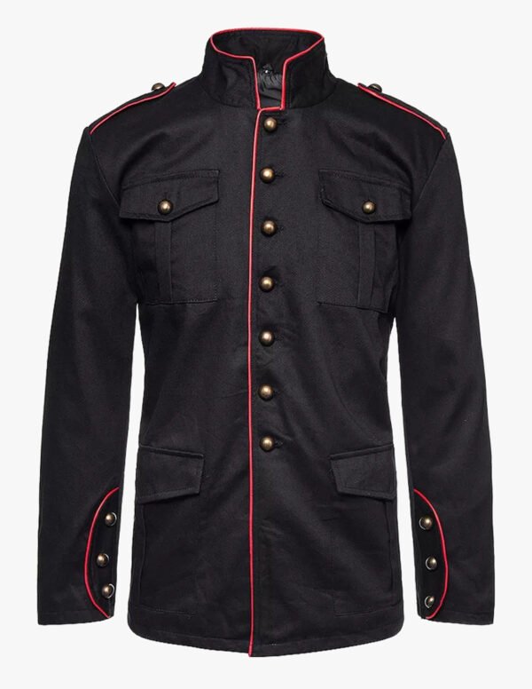Black Gothic Military Jacket