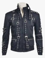 Men's Black Belted Jacket