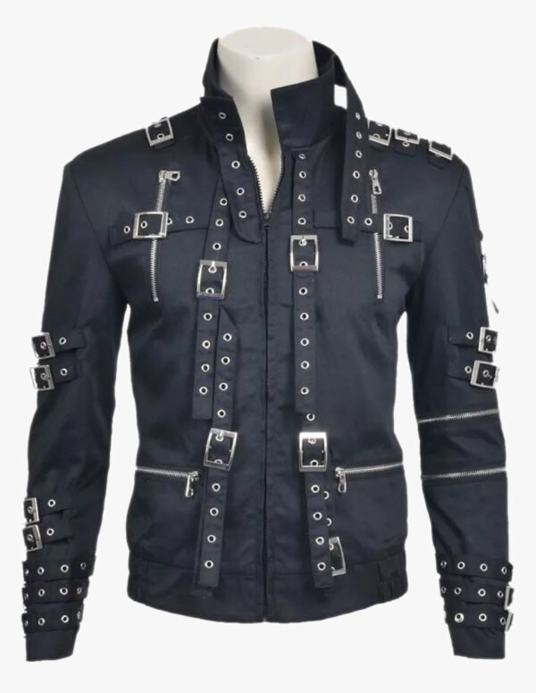 Men's Black Belted Jacket