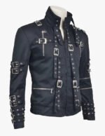 Men's Black Belted Jacket