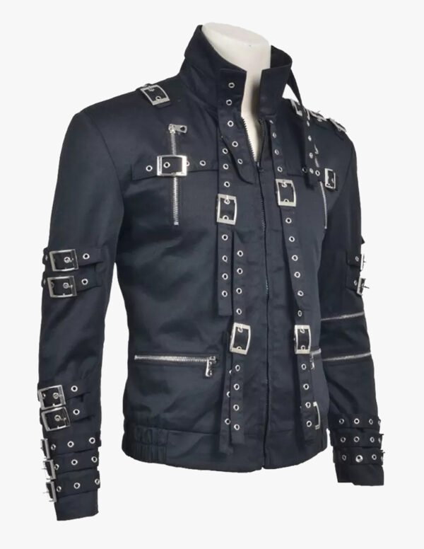 Men's Black Belted Jacket