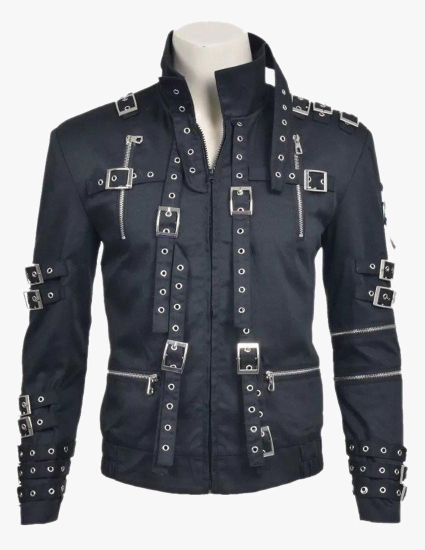 Men's Black Belted Jacket